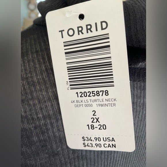 NWT Torrid Sheer Turtleneck - Picture 4 of 4